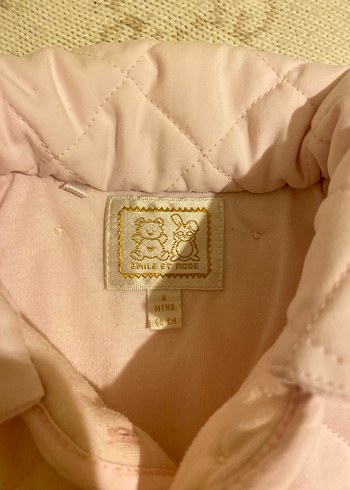 Pembe Kapitone Dikişli Kız Çocuk Ceketi