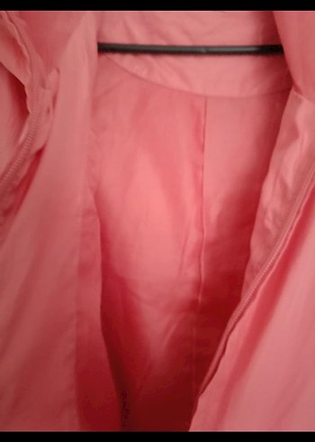 Pembe Midi Kadın yamurluk Fermuarlı - Görsel 6