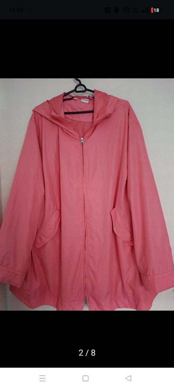 Pembe Midi Kadın  yamurluk Fermuarlı - Görsel 2