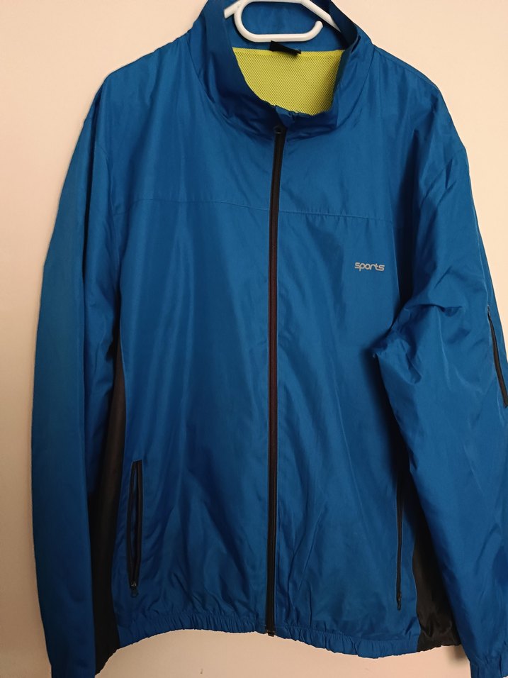 Mavi Fermuarlı Erkek Yağmurluk - Görsel 2