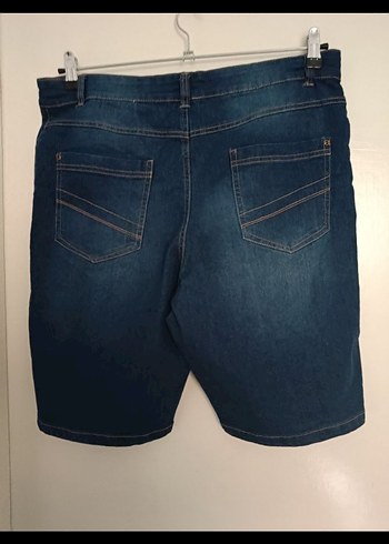 48 Beden lacivert Renk Kadın Lacivert Bol Kesim Mini Denim Şort