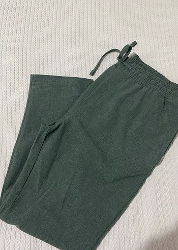 Gri Keten Regular Fit Pantolon