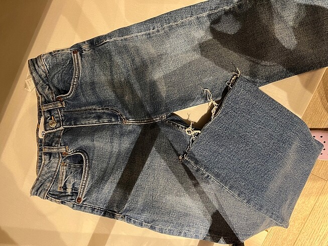 Zara Crop Flare Jean Pantolon