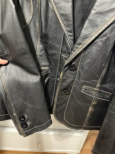 Diğer Gerçek Hakiki Vintage Deri Ceket
