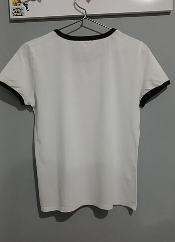 s Beden Düz beyaz t-shirt