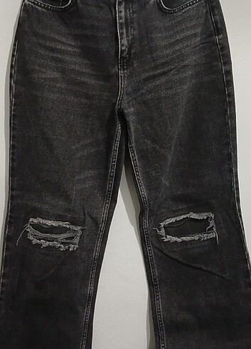 Trendyol yamalı siyah jean