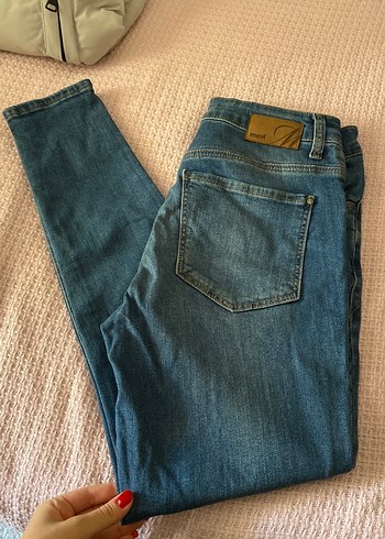 Rahat Kesim Mavi Denim Kadın Pantolon