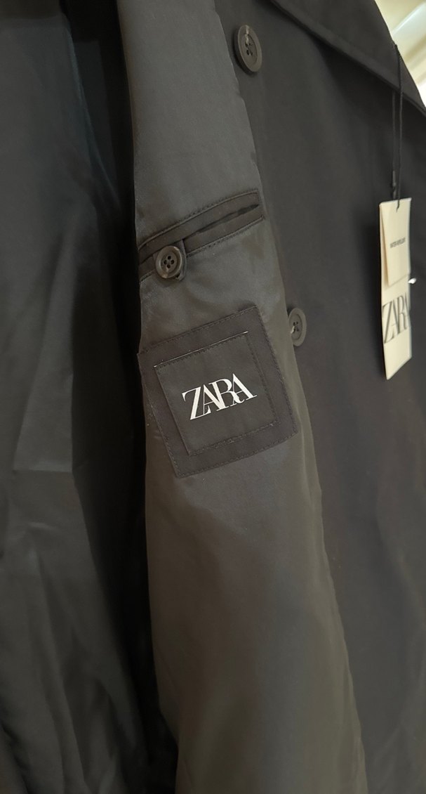 Siyah Erkek Uzun Düğmeli Kaban - Görsel 3