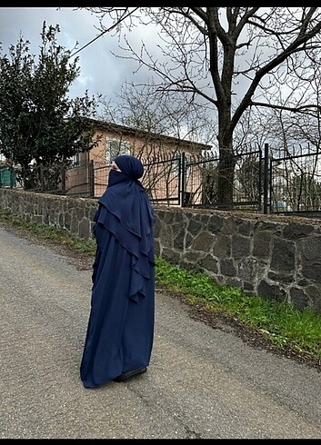diğer Beden lacivert Renk Sufle ferace takım