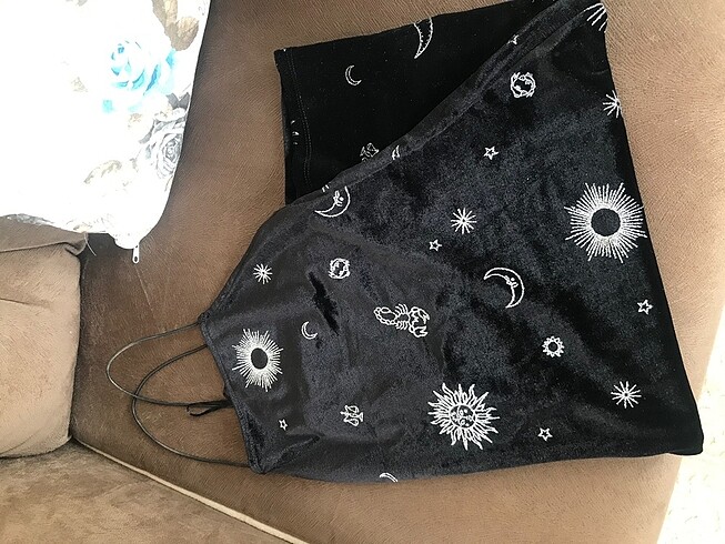 xs Beden H&M kadife mini elbise