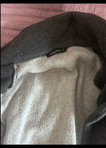 Gri Midi Kadın Keten Palto - Görsel 3