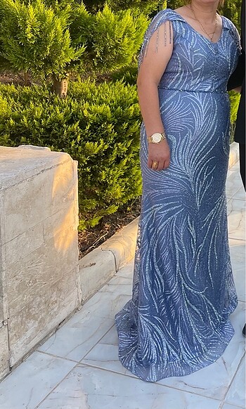Bebe mavisi abiye elbise