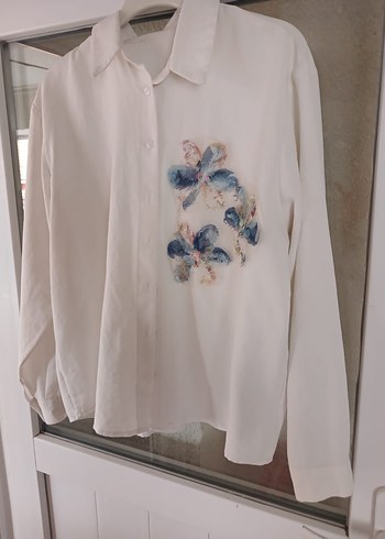 LC Waikiki Nakışlı Bohem Beyaz Kadın Gömlek