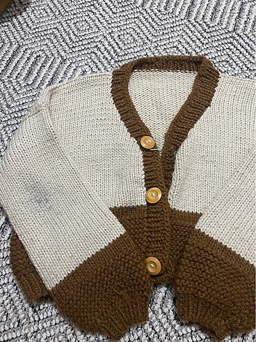 Diğer El örgüsü crop hırka oversize