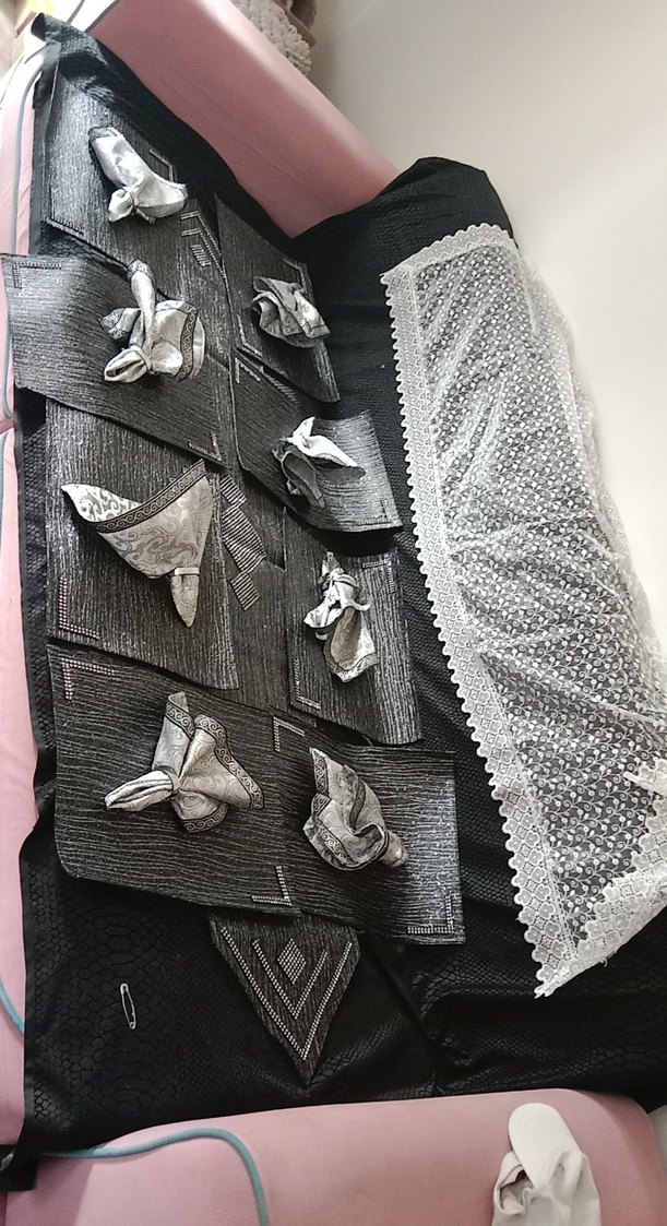 8 kişilik ranir supla peçete ve deri tül ranir ve yuzukleri - Görsel 2