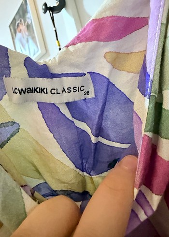 Beden Bohem Renkli Desenli Plaj Elbisesi