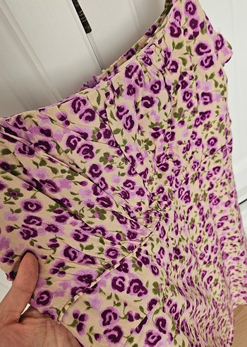 Askılı Çiçekli Elbise - Görsel 4