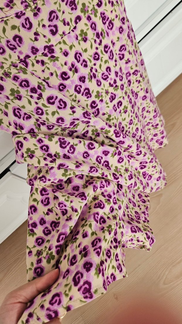 Askılı Çiçekli Elbise - Görsel 5