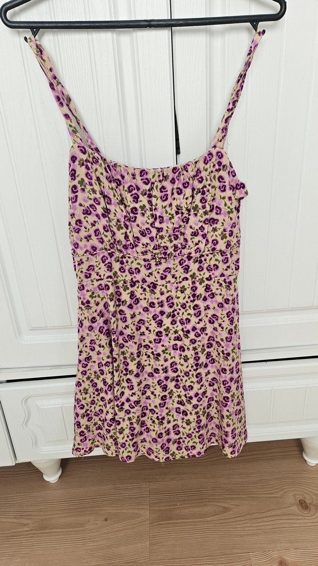 Askılı Çiçekli Elbise - Görsel 2