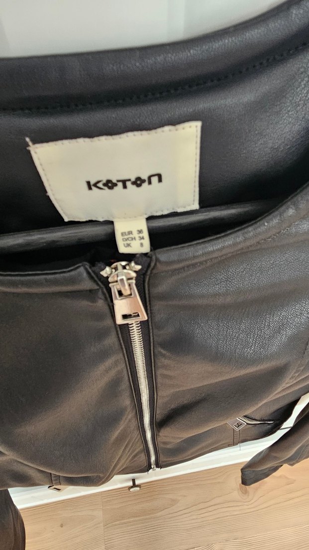 Siyah Deri Ceket Kadın - Görsel 2