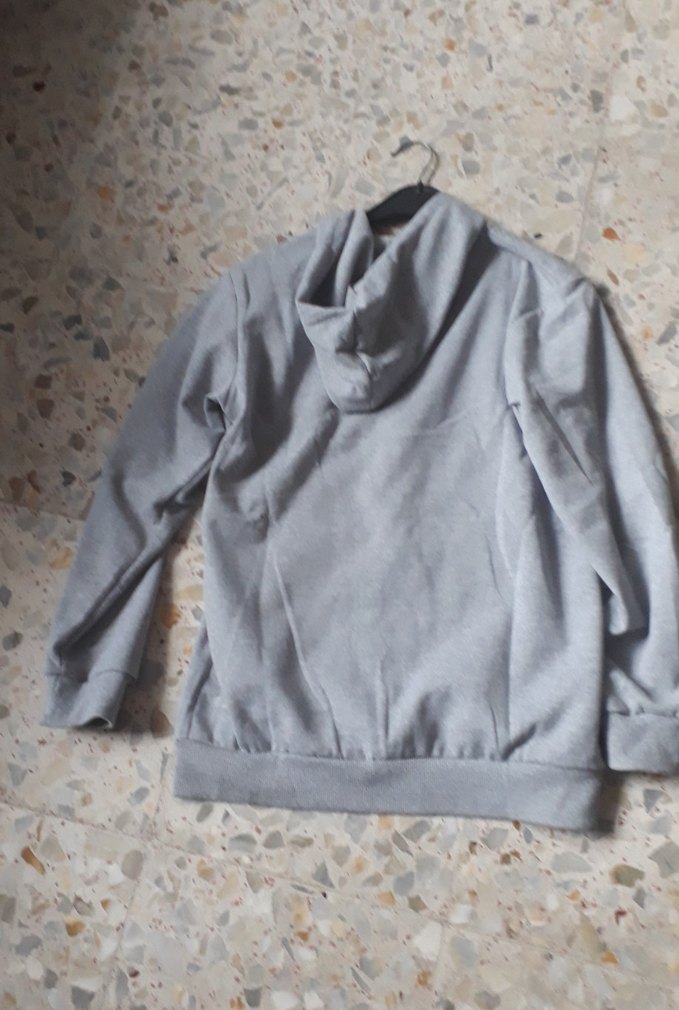 Erkek Çocuk Gri Kapüşonlu Fermuarlı Sweatshirt - Görsel 5