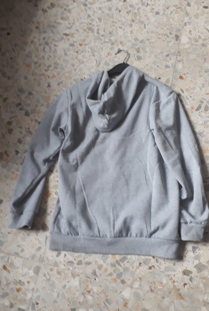 Erkek Çocuk Gri Kapüşonlu Fermuarlı Sweatshirt - Görsel 4