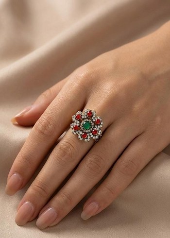 "Saray Bahçesinin Sırrı" Vintage Yüzük 17 Numara - Görsel 3