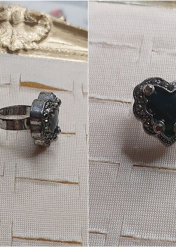 "Zümrüt Kalbin Fısıltısı" Vintage Yüzük Ayarlanabilir - Görsel 3