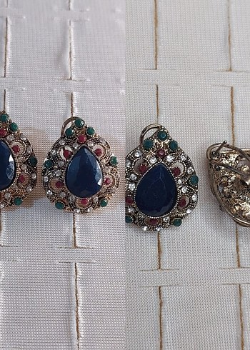 "Sarayın Gece Sırrı" Vintage Küpe - Görsel 3