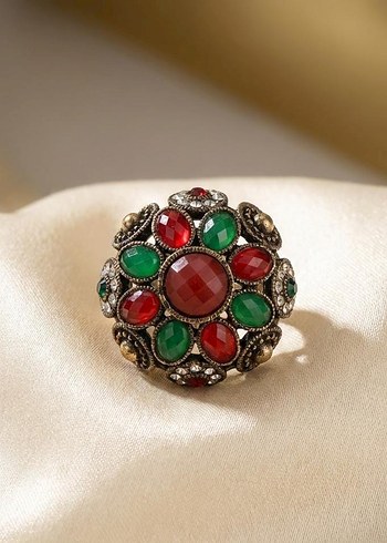 "Sarayın Saklı Bahçesi" Vintage Yüzük - 18 Numara - Görsel 4