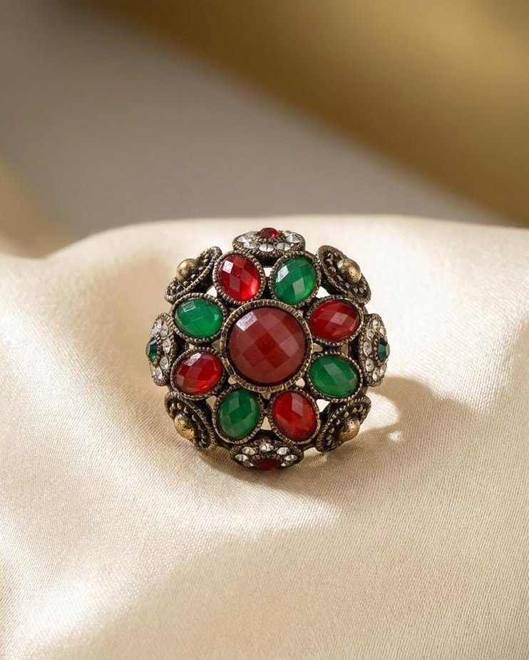 "Sarayın Saklı Bahçesi" Vintage Yüzük - 18 Numara - Görsel 4