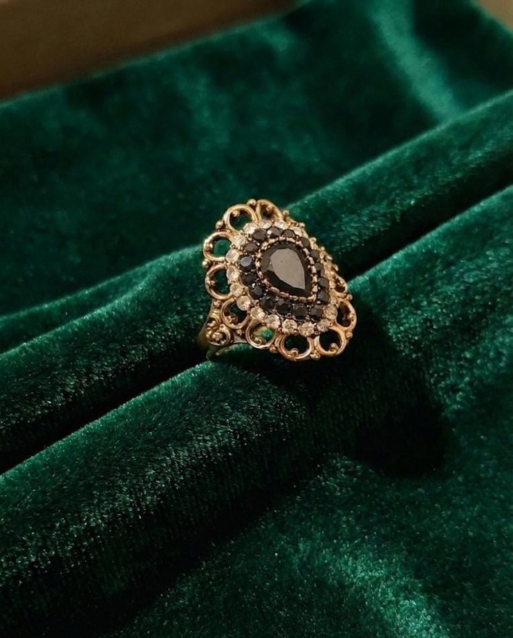 "Gece Yarısı Valsi" Vintage Yüzük - 9 Numara - Görsel 3