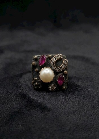 "Gecenin Saklı Kehaneti" Vintage Yüzük - 17 Numara - Görsel 3