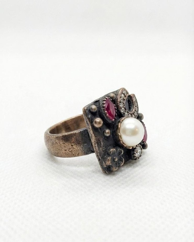 "Gecenin Saklı Kehaneti" Vintage Yüzük - 17 Numara - Görsel 4