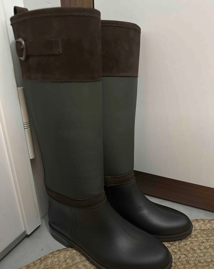 Kahverengi Tokalı Dizüstü Kadın Çizme - Görsel 3