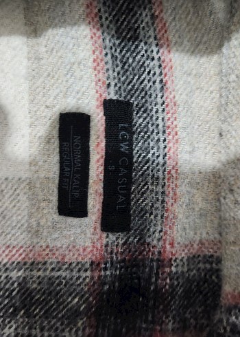 Erkek Bej Gri Kareli Pamuklu oduncu gömlek - Görsel 5