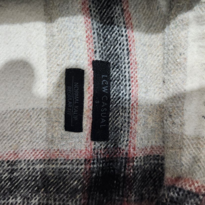 Erkek Bej Gri Kareli Pamuklu oduncu gömlek - Görsel 5