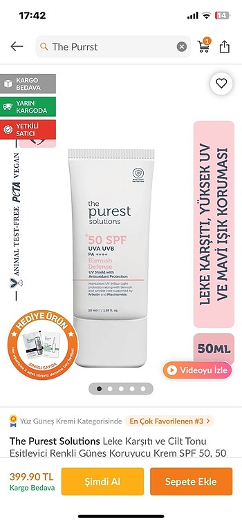 Diğer The Purest Güneş Kremi
