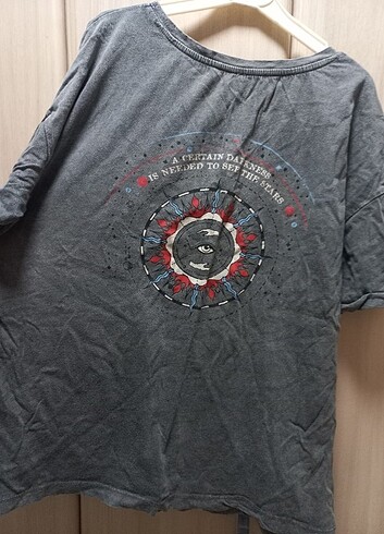 Oversize arkası baskılı tshirt - Görsel 2