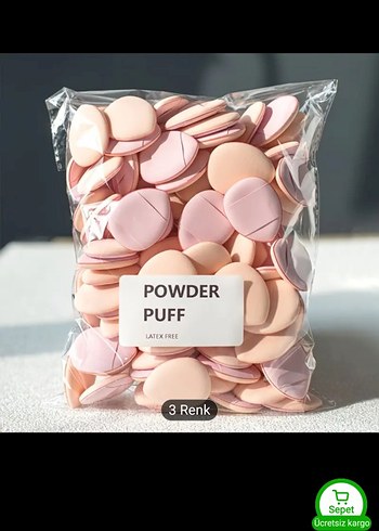 Pastel Pembe Makyaj Süngeri Seti