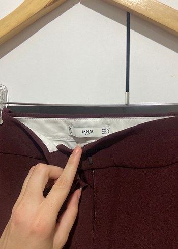 40 Beden Bordo Kadın Midi Kumaş Pantolon