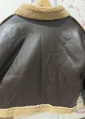 Kahverengi Kürklü Deri Kadın Mont - Görsel 2