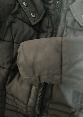 Siyah Kadın Mont - Görsel 5