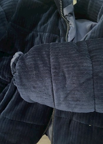 Lacivert kadın mont - Görsel 4