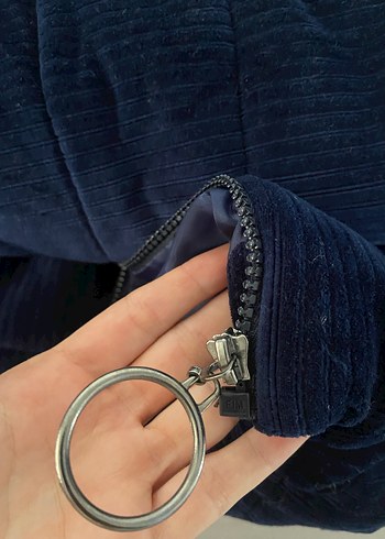 Lacivert kadın mont - Görsel 5