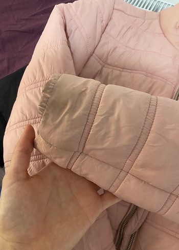 Pembe Kadın Fermuarlı Midi mont - Görsel 6