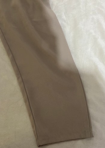 Bej Midi Kadın Kumaş Pantolon - Görsel 5