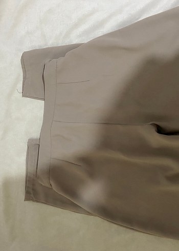 Bej Midi Kadın Kumaş Pantolon - Görsel 4