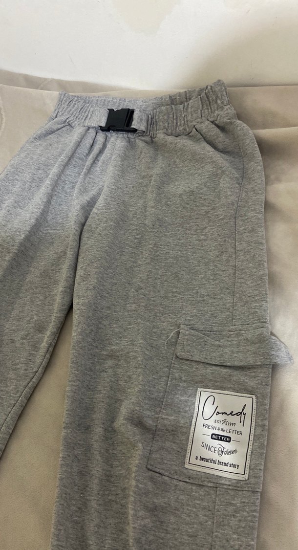 Gri Rahat Kesim Kadın Eşofman Altı - Görsel 2