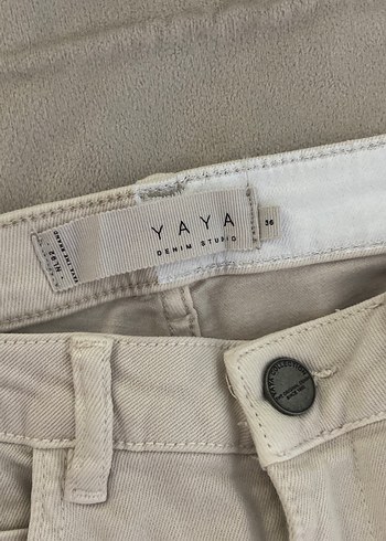 Bej Kadın Regular Fit Midi Kot Pantolon - Görsel 6